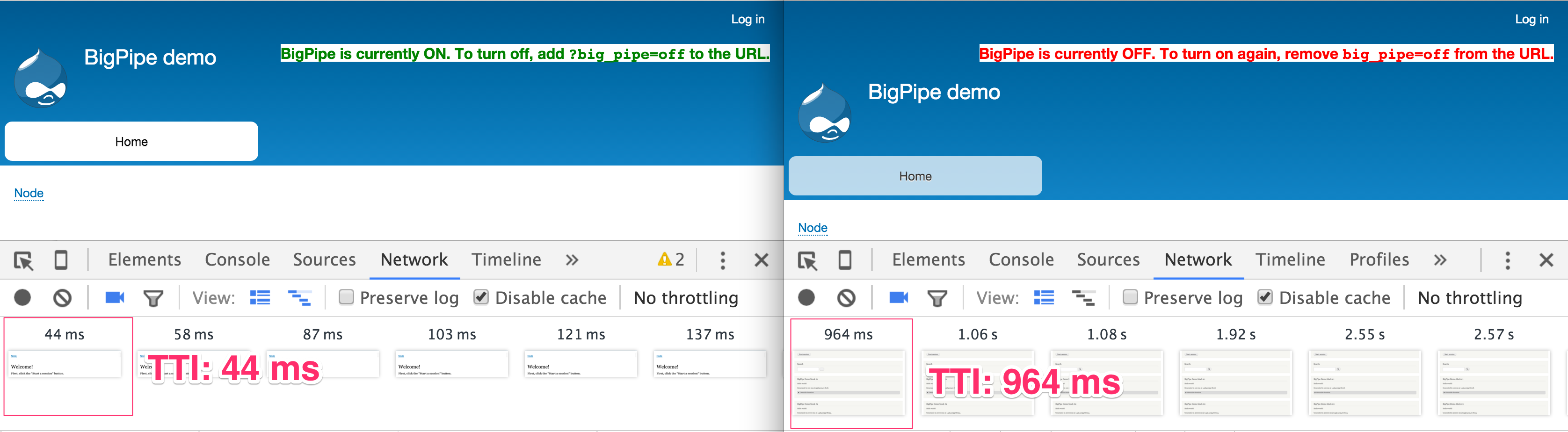 Drupal Big pipe